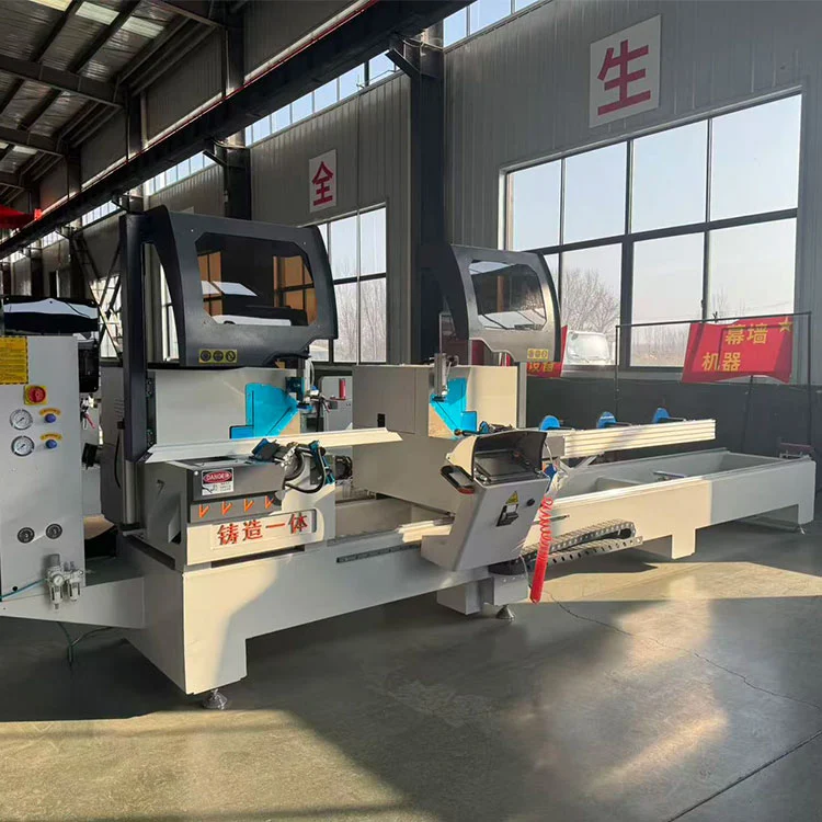 Double Mitre Saw for Window Frame Production